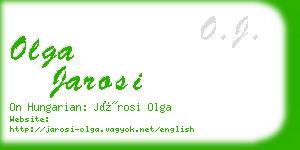 olga jarosi business card